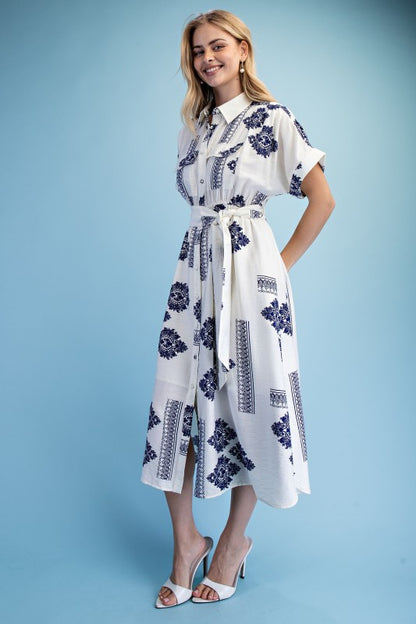 Verona Dress in Cobalt Mix- Misses (S-L)