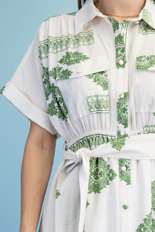 Verona Dress in Avocado Mix- Misses (S-L)