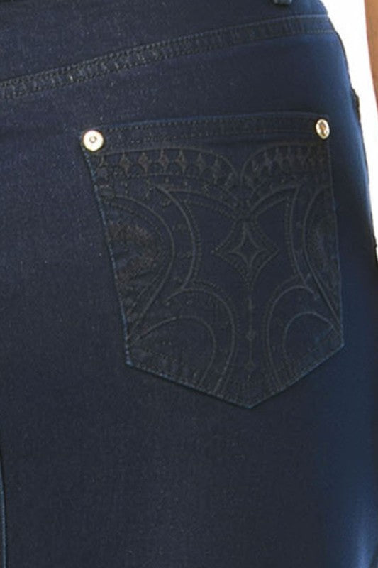 Bristol Denim Skirt in Dk Indigo- Misses and Plus (S-3X)