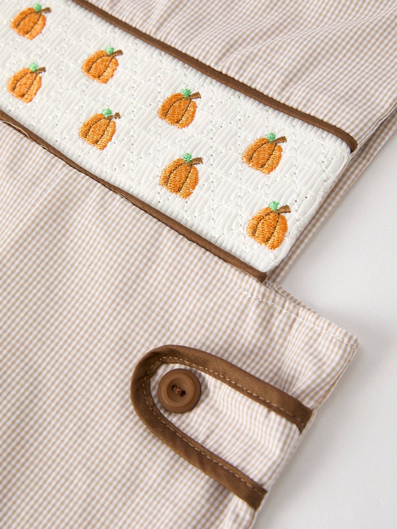 Pumpkin Patch Romper in Tan- Infant Boys (3M-18M)