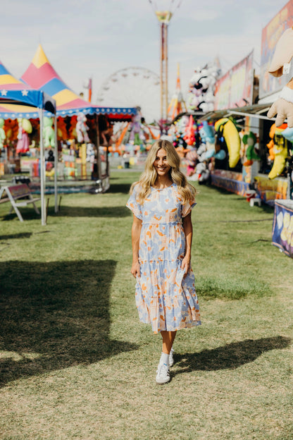 Serena Dress in Painted Posy- Misses and Plus (XS-4X)