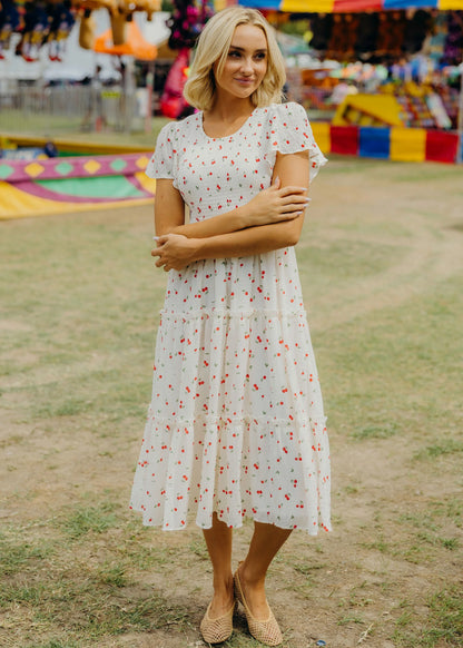 McCall Dress in Cherry On Top- Misses and Plus (XS-4X)