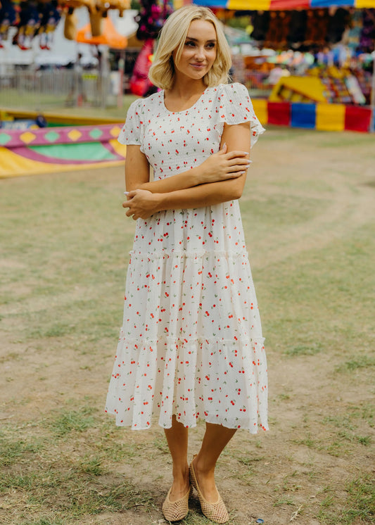 McCall Dress in Cherry On Top- Misses and Plus (XS-4X)
