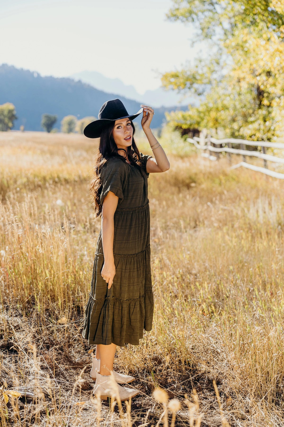 Serena Dress in Arugula- Misses and Plus (XS-4X)