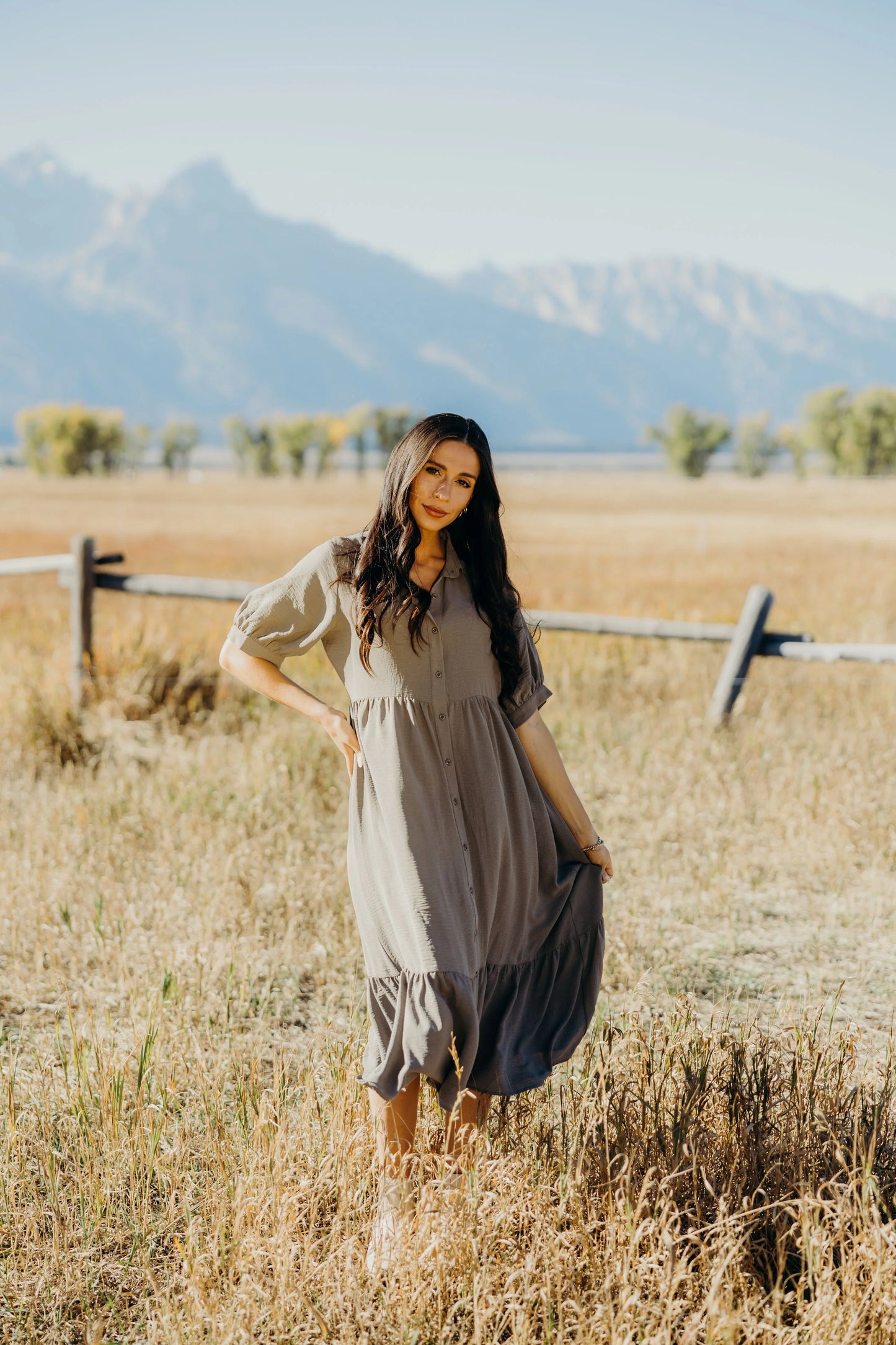 Leo Dress in Cloudstone- Misses and Plus (XS-4X)