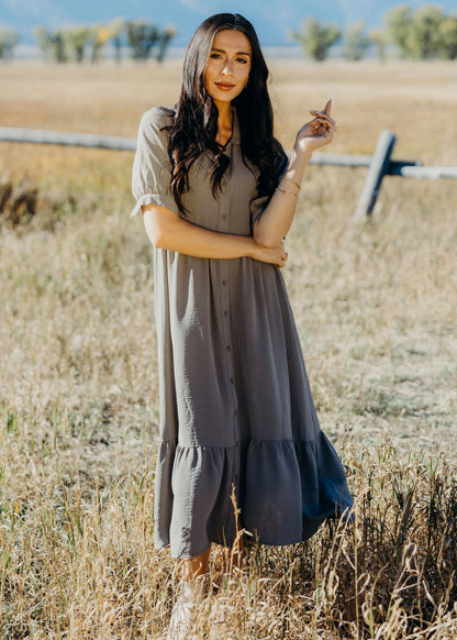 Leo Dress in Cloudstone- Misses and Plus (XS-4X)