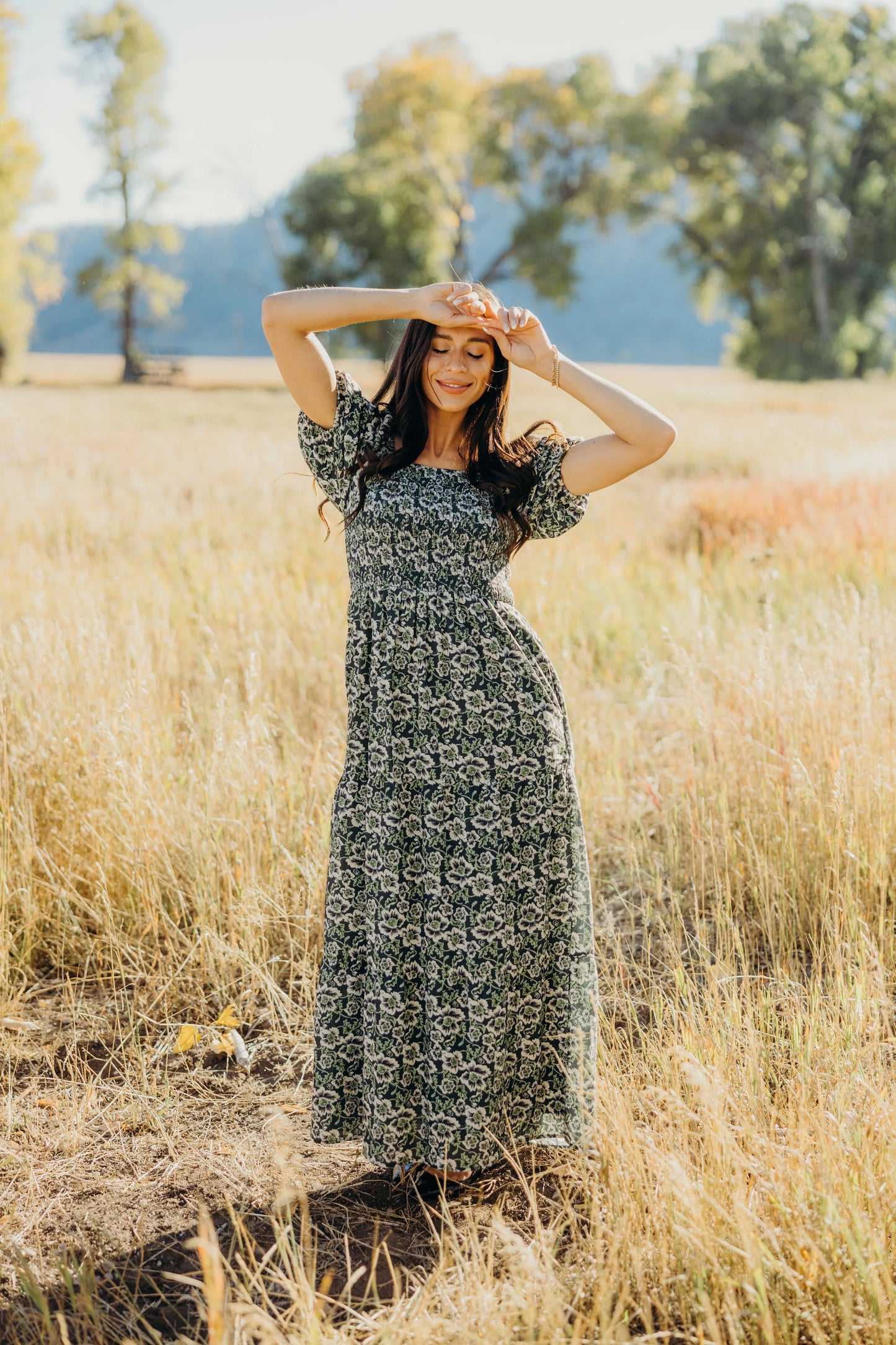 Indigo Dress in Secret Meadow- Misses and Plus (XS-4X)