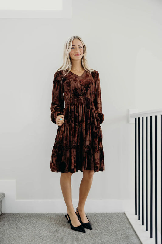 Opal Dress in Hazel Flora- Misses (XS-XL)