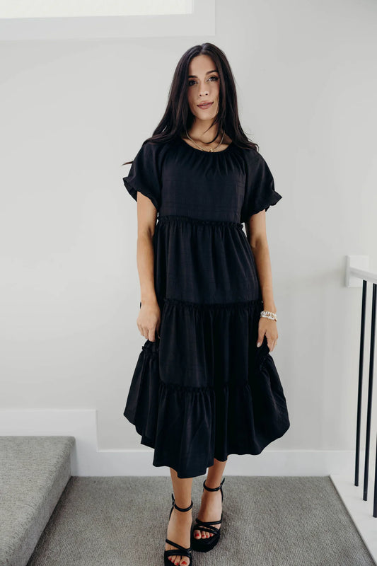 Serena Dress in Black- Misses and Plus (XS-XL)