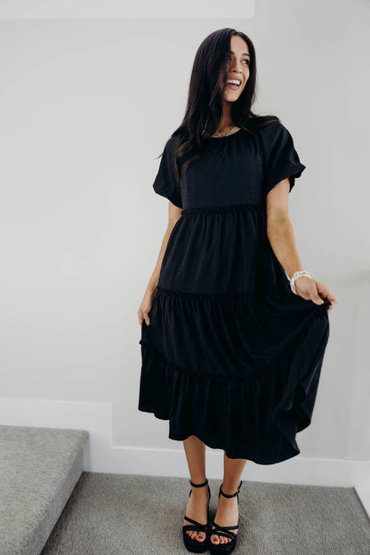 Serena Dress in Black- Misses and Plus (XS-XL)