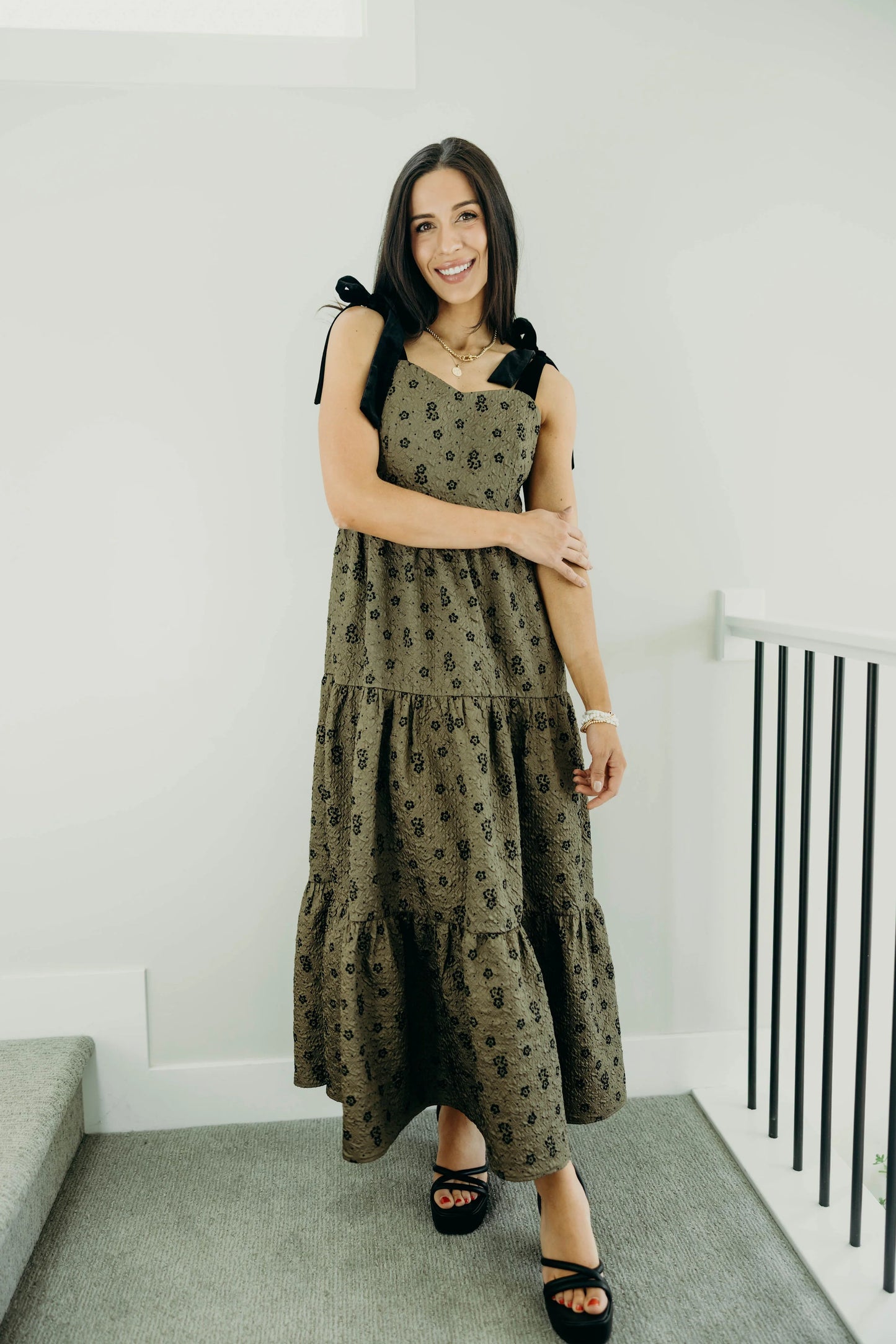 Harriet Dress in Winter Moss- Misses (XS-XL)