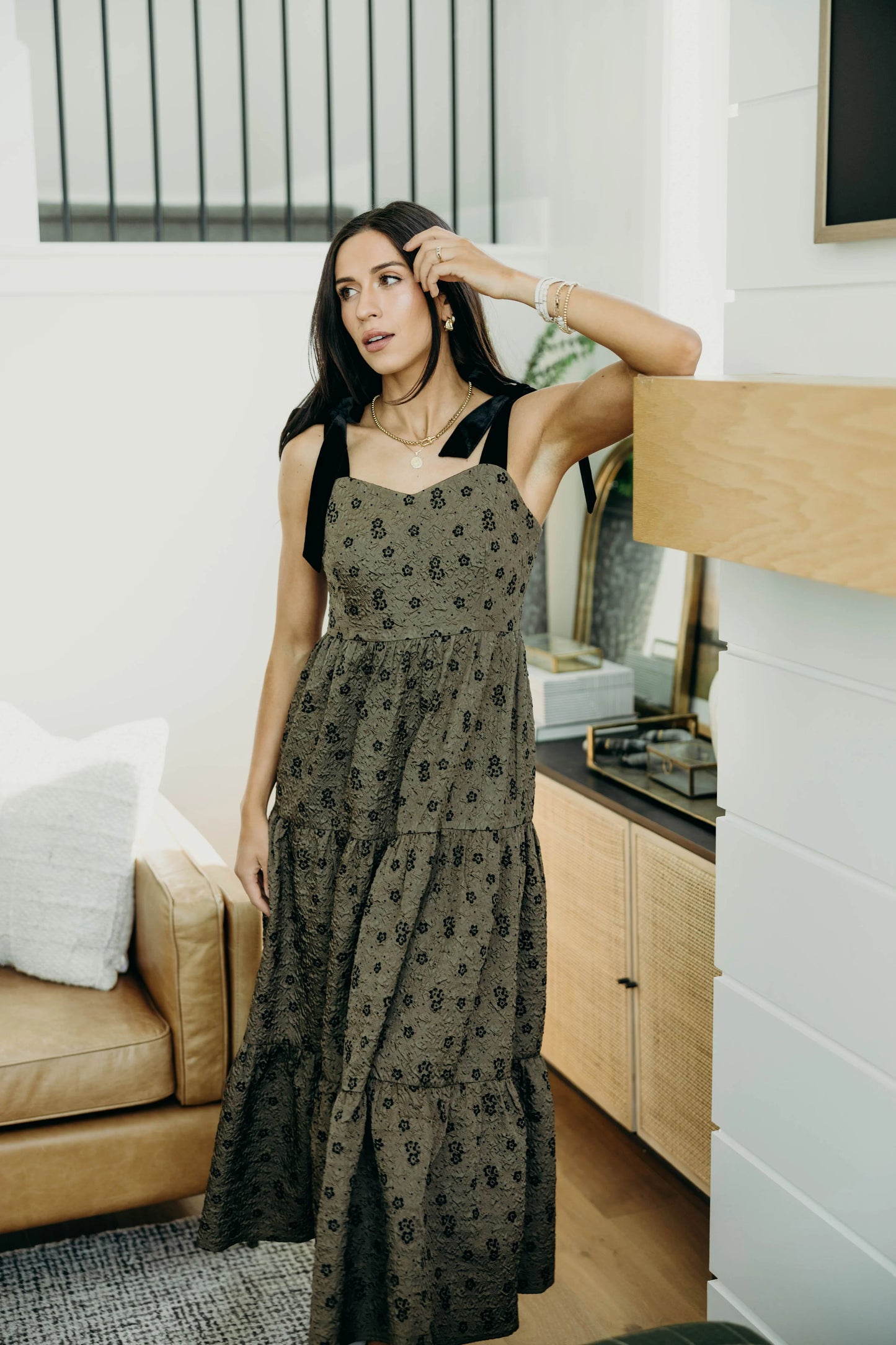 Harriet Dress in Winter Moss- Misses (XS-XL)