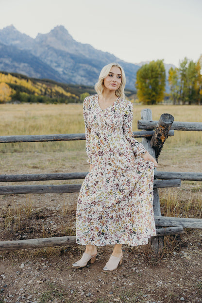 September Dress in Painter's Garden- Misses and Plus (XS-4X)