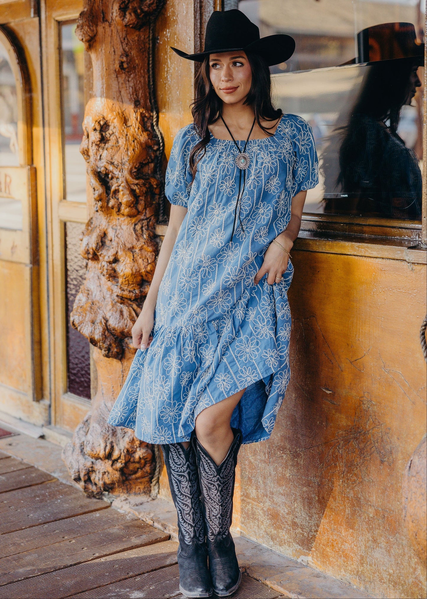 Jackson Dress in Twisted Daisies- Misses and Plus (XS-4X)