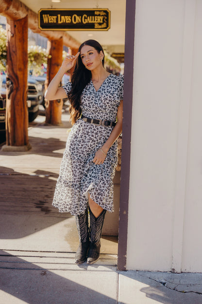 Jessa Dress in Vintage Ink- Plus (3X,4X)