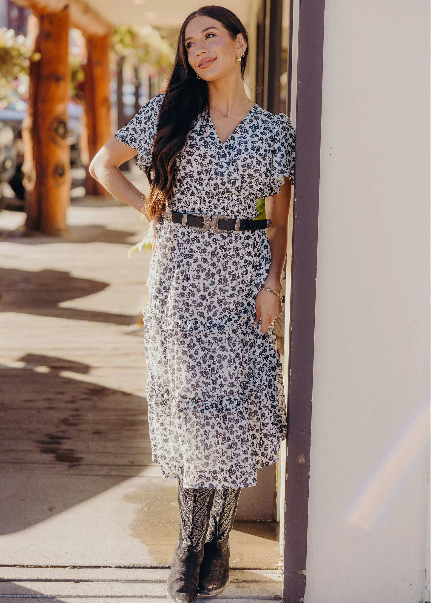 Jessa Dress in Vintage Ink- Plus (3X,4X)