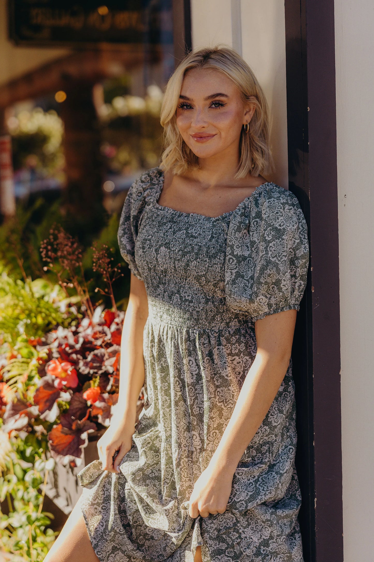 Sherelle Dress in Etched Fern- Misses and Plus (XS-4X)