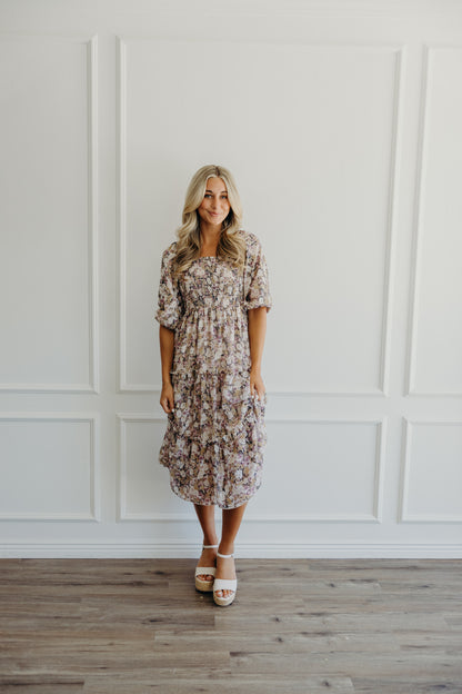 Greta Dress in Lavender Lotus- Misses, Plus and Extended Plus (XS-4X)