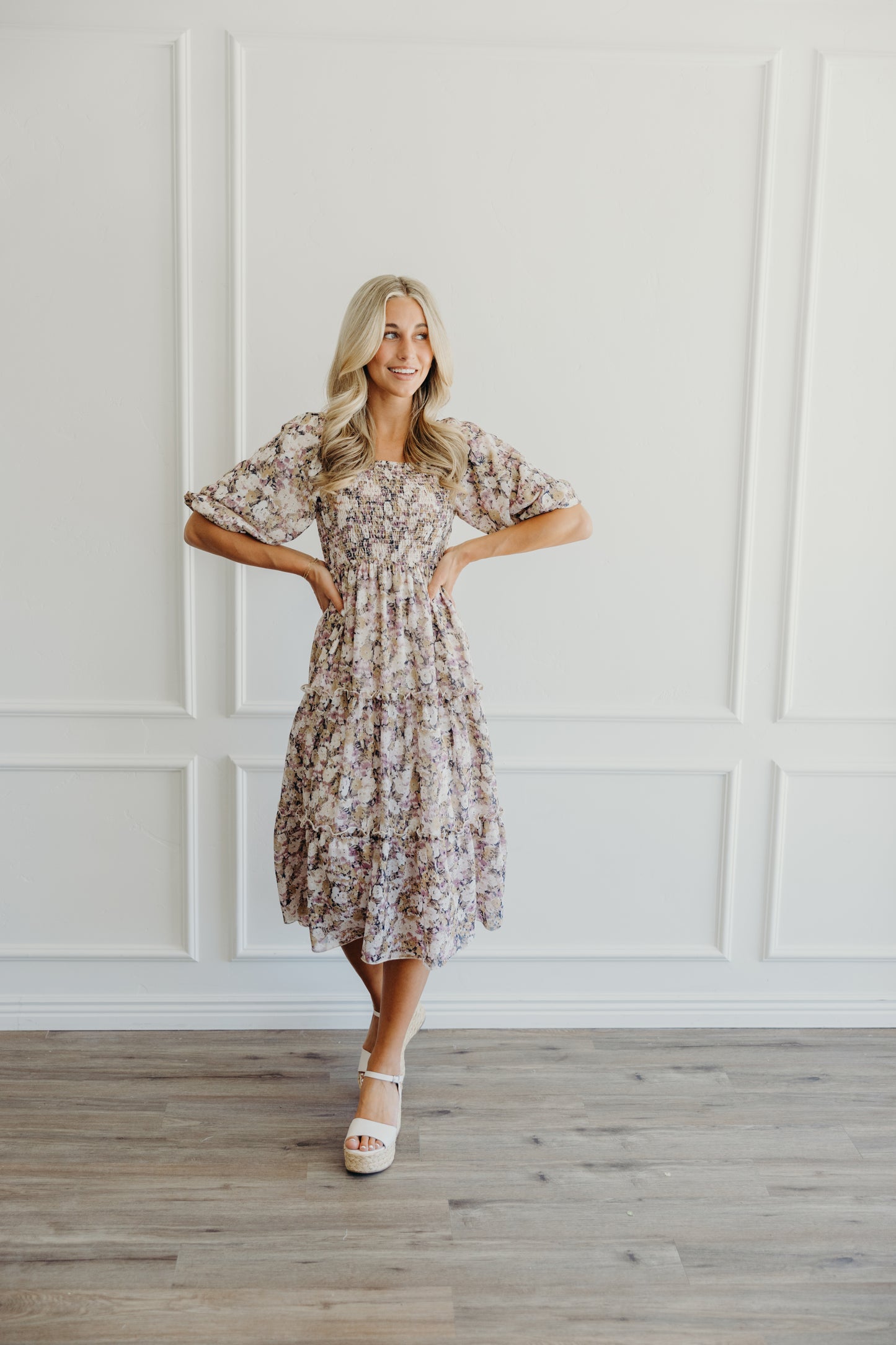 Greta Dress in Lavender Lotus- Misses, Plus and Extended Plus (XS-4X)