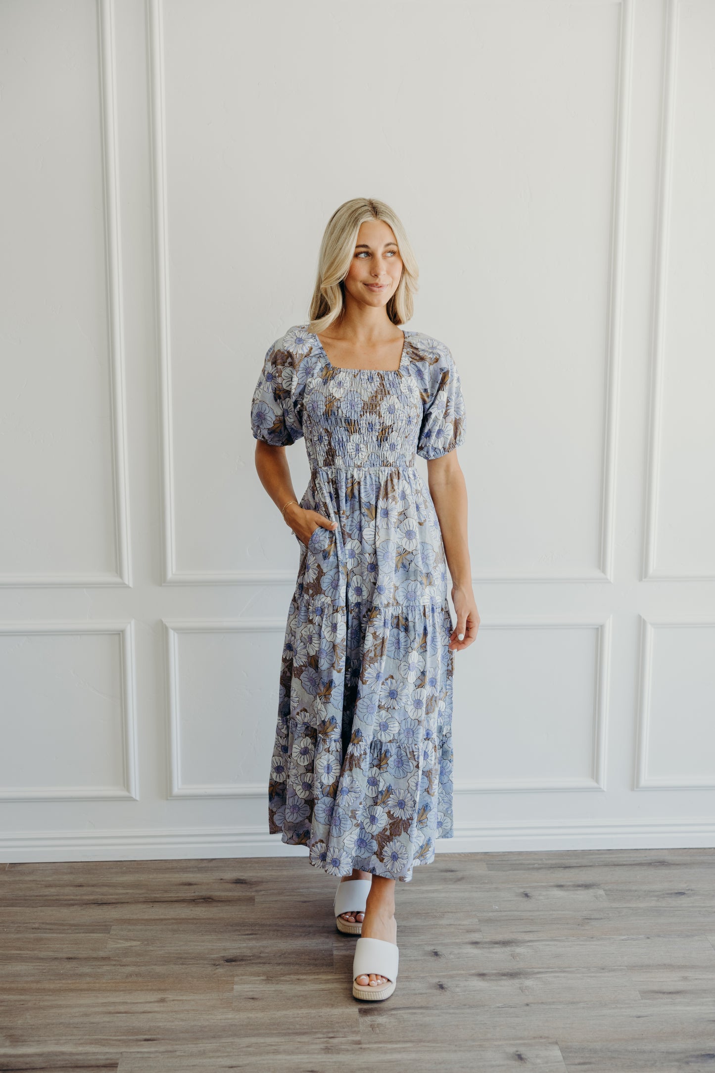 Indy Dress in Periwinkle Petal- Misses, Plus and Extended Plus (XS-4X)