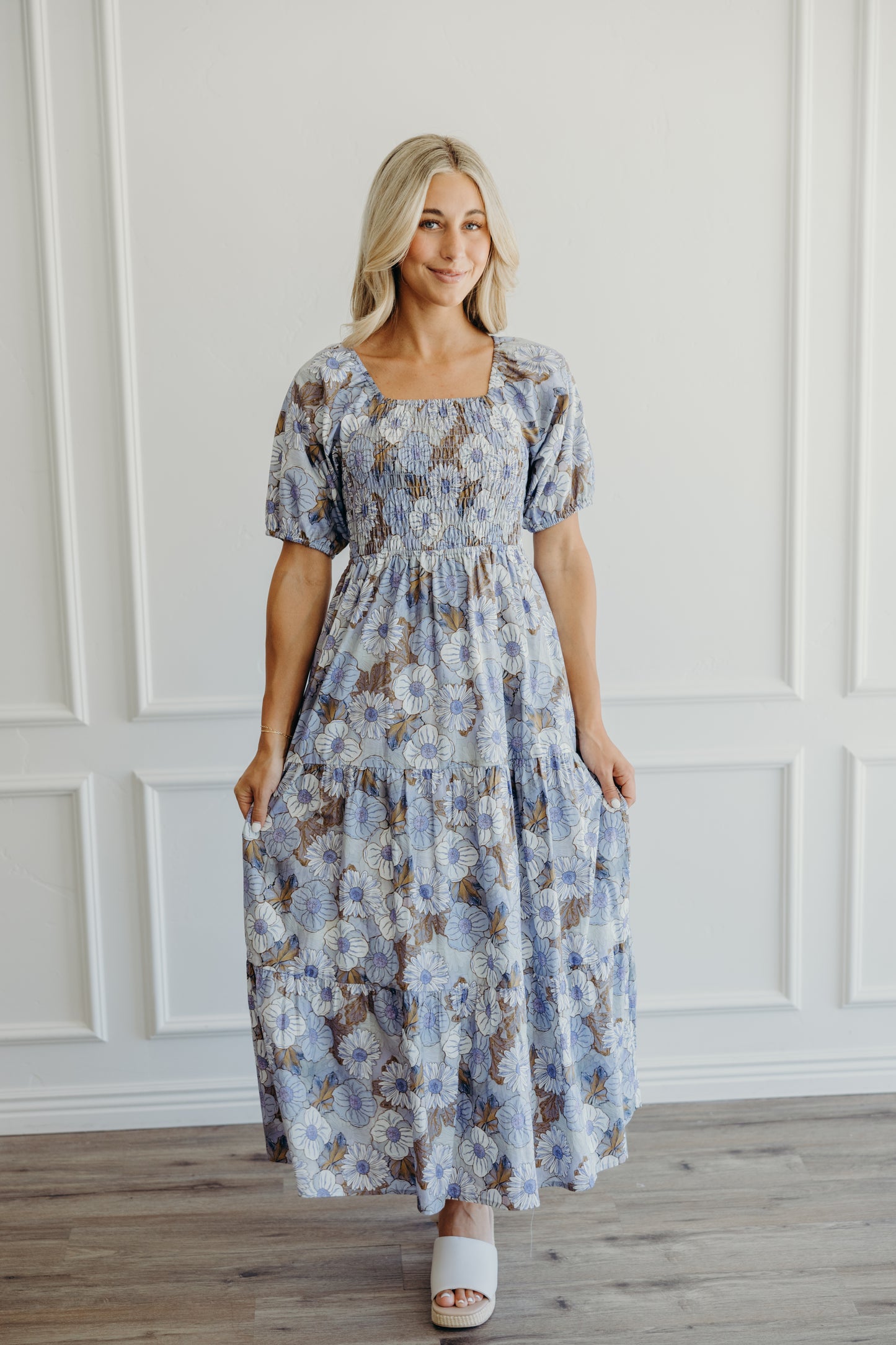 Indy Dress in Periwinkle Petal- Misses, Plus and Extended Plus (XS-4X)