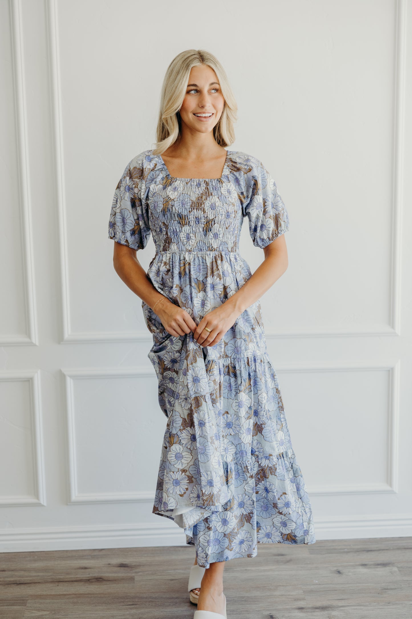 Indy Dress in Periwinkle Petal- Misses, Plus and Extended Plus (XS-4X)