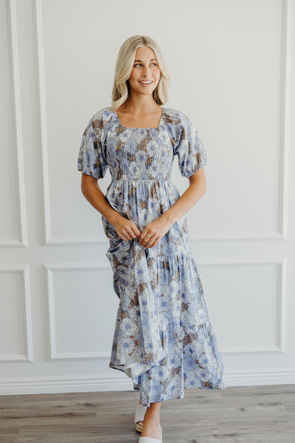 Indy Dress in Periwinkle Petal- Misses, Plus and Extended Plus (XS-4X)