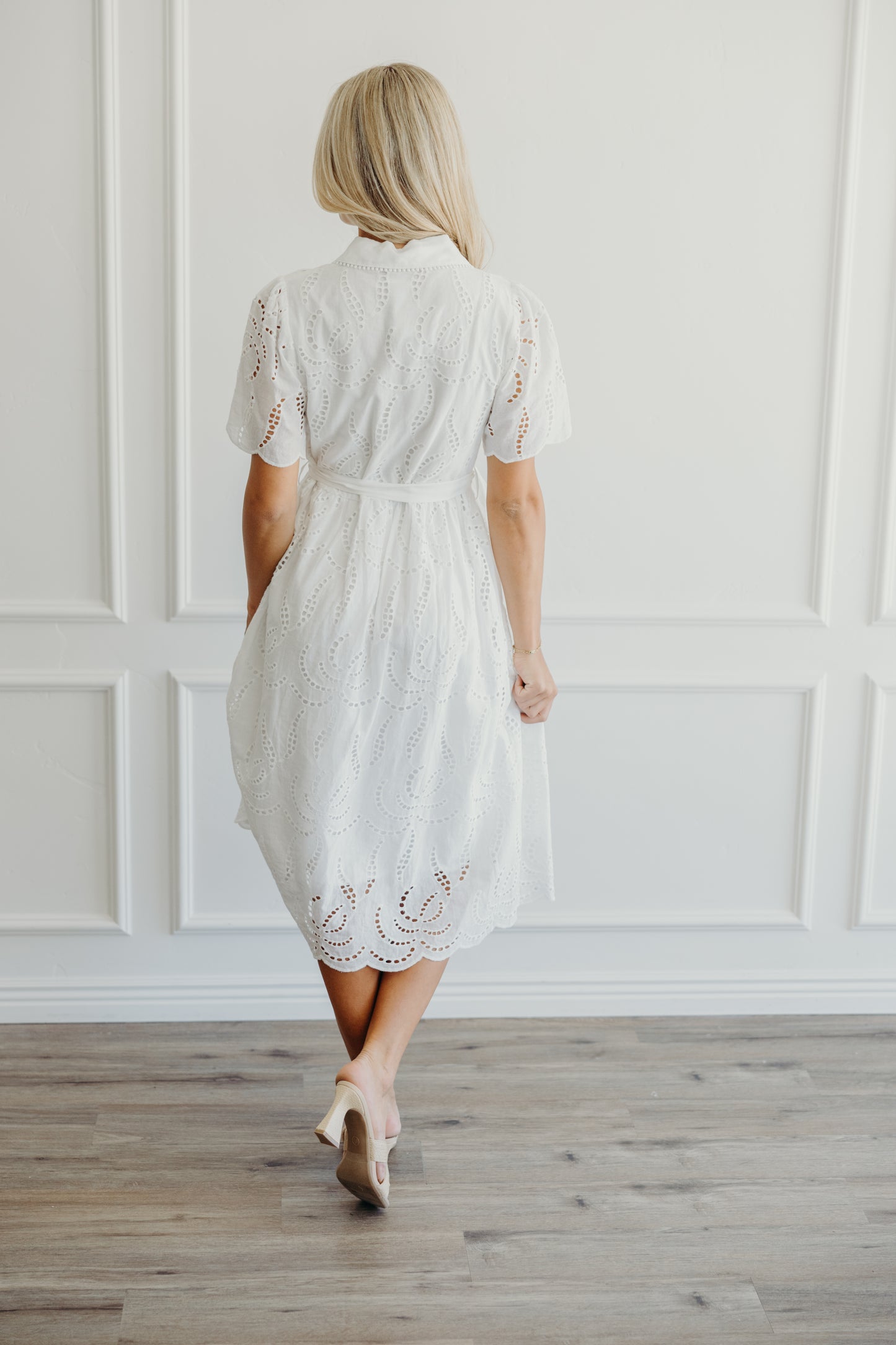 Cosette Dress in White Eyelet- Misses (XS-XL)