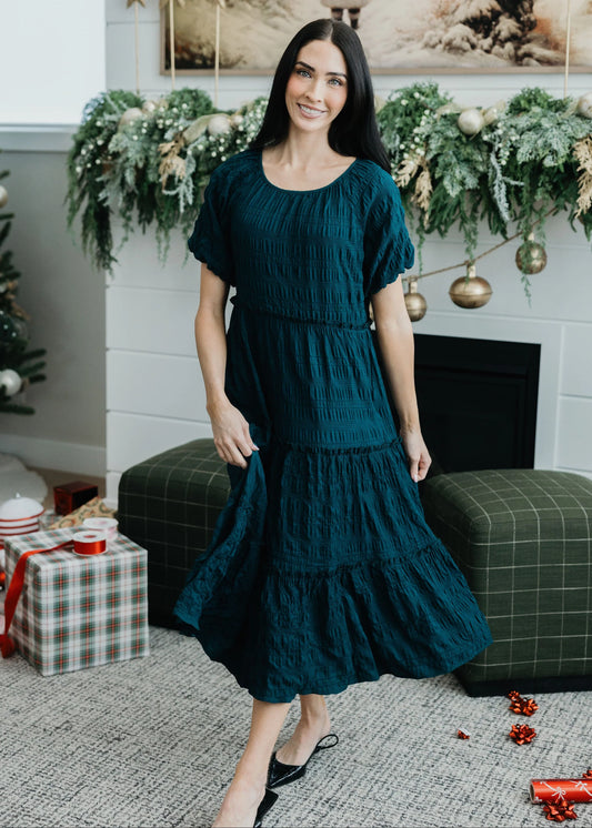 Serena Dress in Evergreen Frost- Misses and Plus (XS-4X)