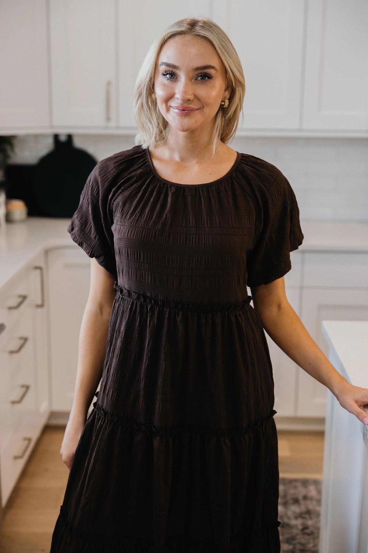 Serena Dress in Fudge- Misses and Plus (XS-XL,3X,4X)