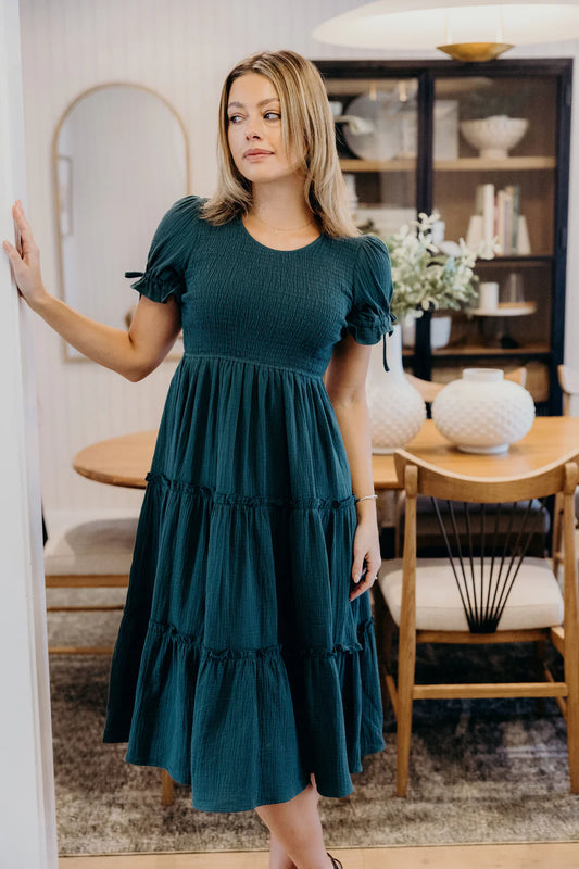 Merritt Dress in Lagoon- Misses and Plus (XS-4X)