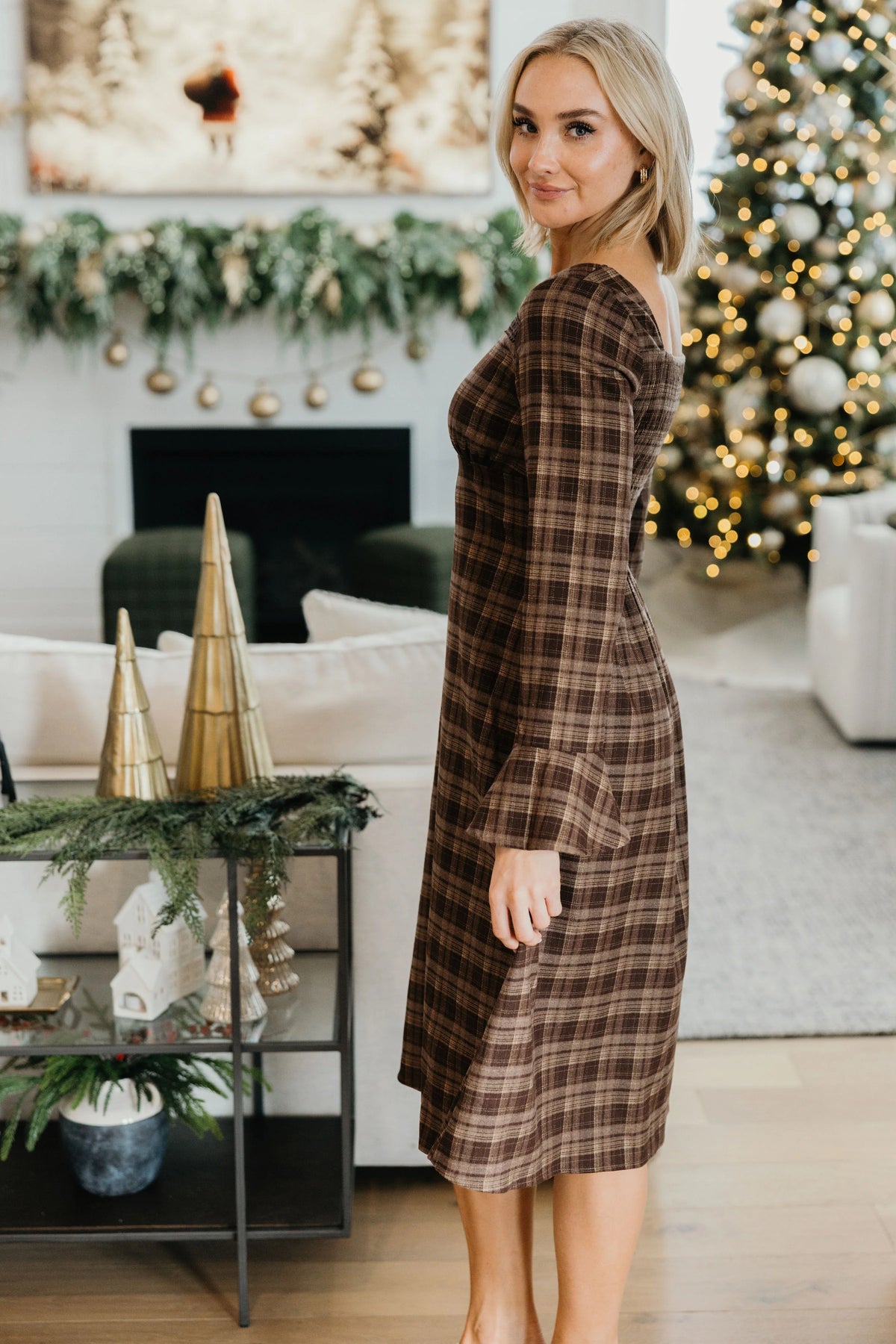 Gretchen Dress in Toasted Chestnut- Misses and Plus (XS-2X)