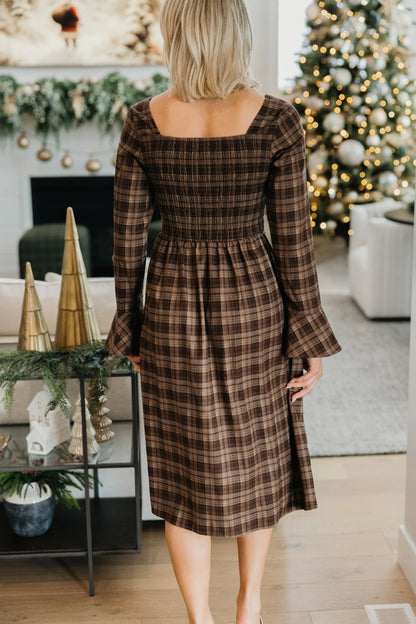 Gretchen Dress in Toasted Chestnut- Misses and Plus (XS-2X)