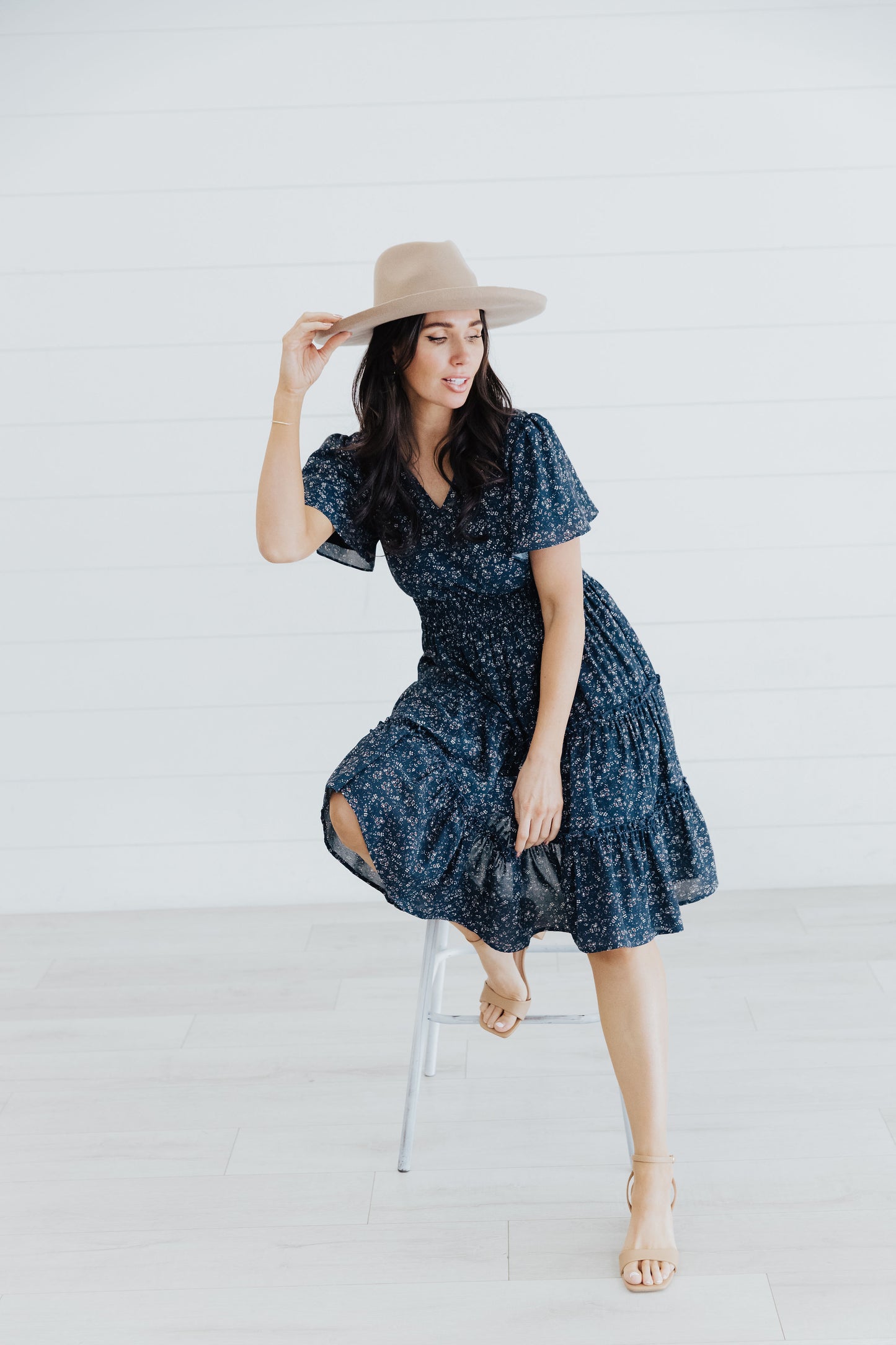 Jemma Dress in True Blue- Misses, Plus and Extended Plus (XS-4X)