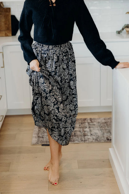 Maxi Skirt in Midnight Swirl- Misses (XS-4X)