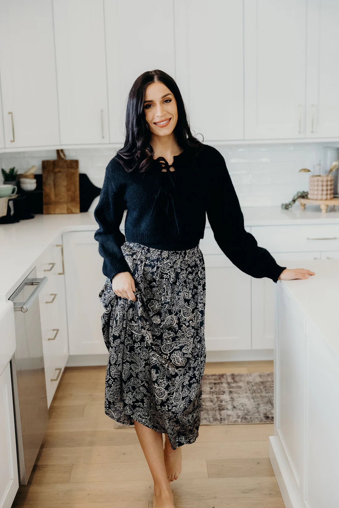 Maxi Skirt in Midnight Swirl- Misses (XS-4X)