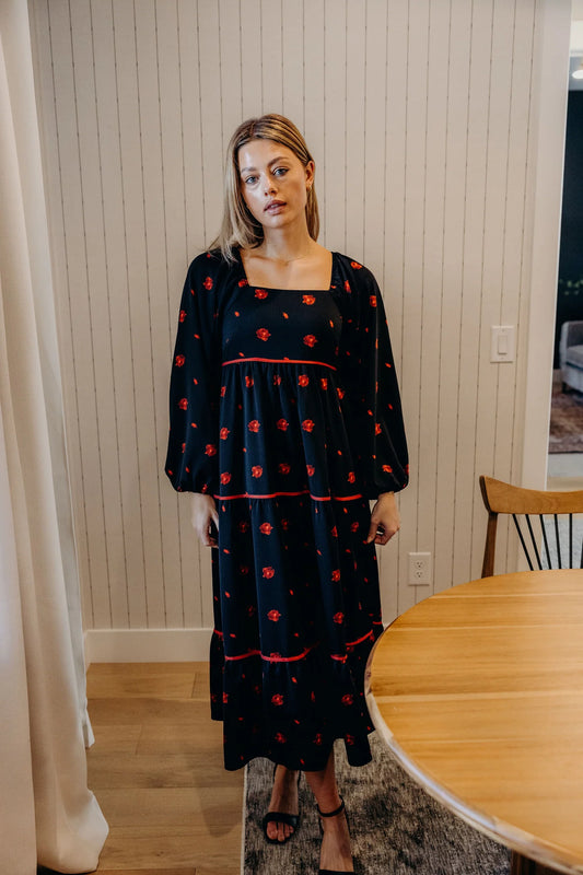 Felicity Dress in Firefly Red- Misses and Plus (XS-4X)