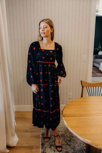 felicity red dress Felicity Midi Dress in Winter Berry At Last Shop