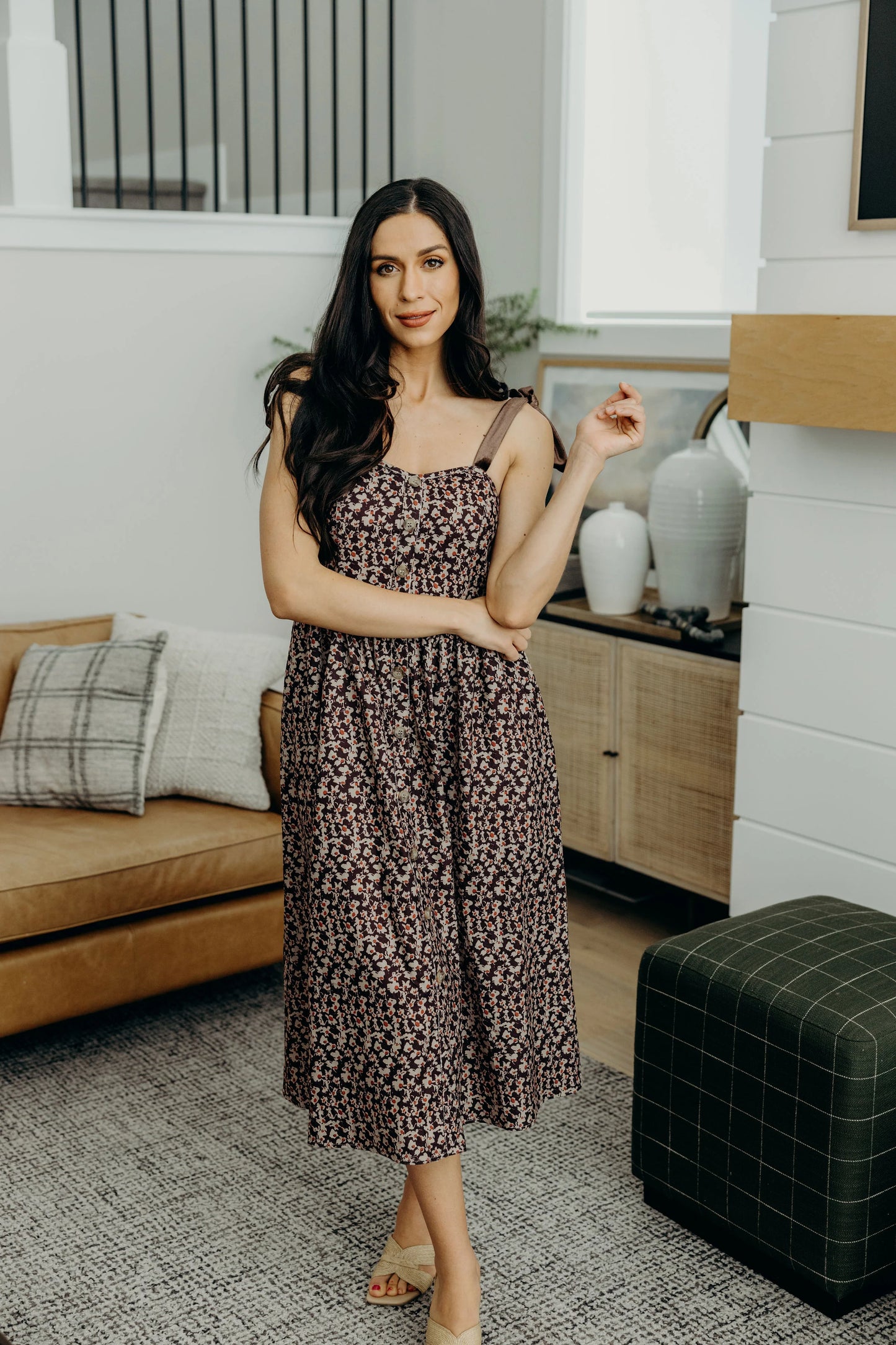 Noa Dress in Truffle- Misses and Plus (XS-2X)