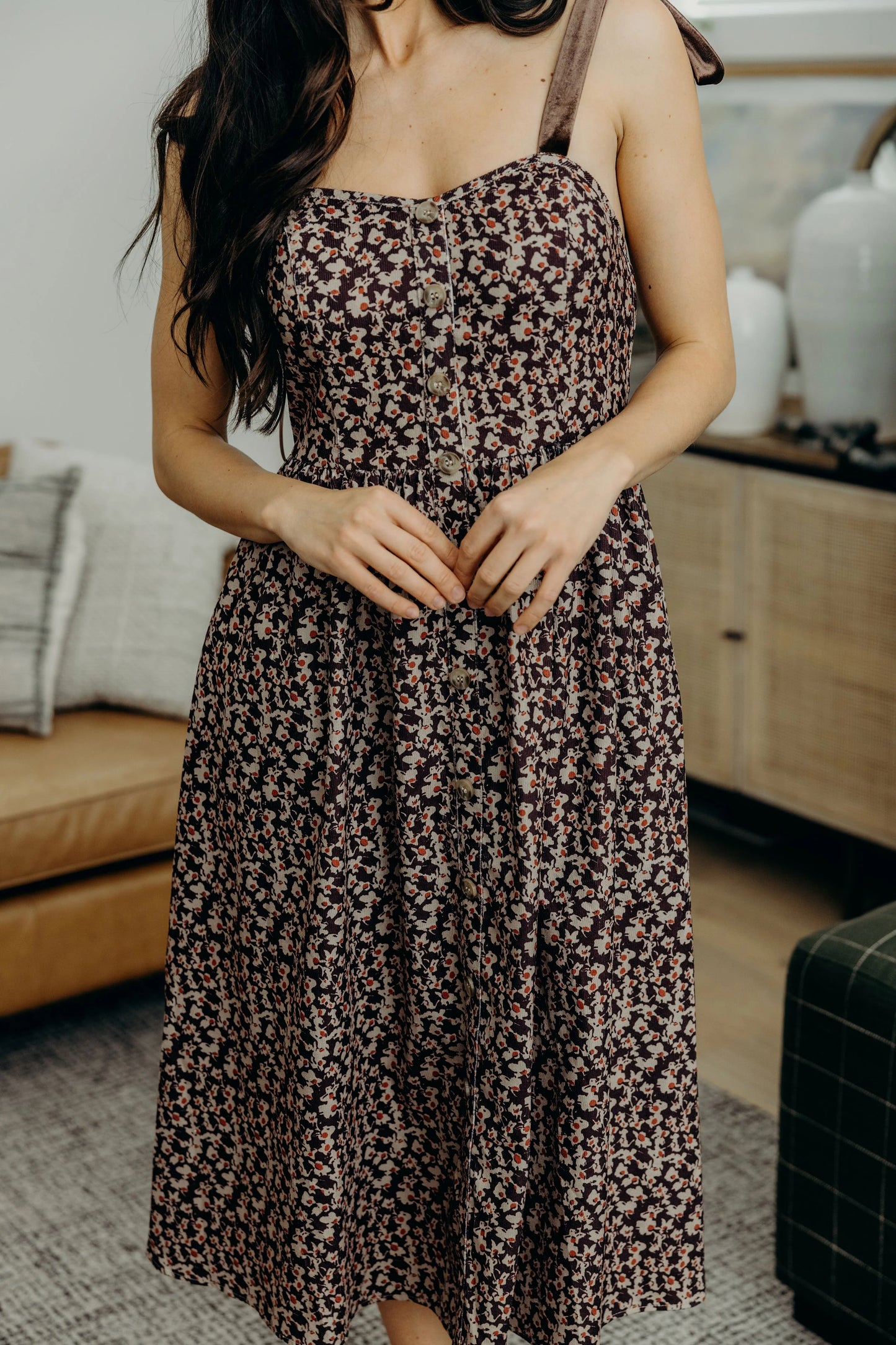 Noa Dress in Truffle- Misses and Plus (XS-2X)