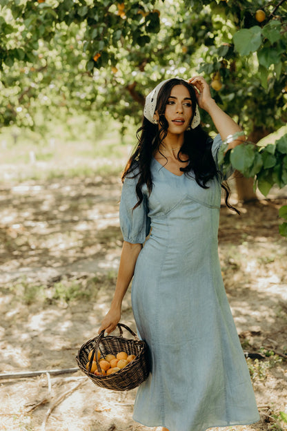 Braxton Dress in Light Denim- Misses and Plus (XS-4X)