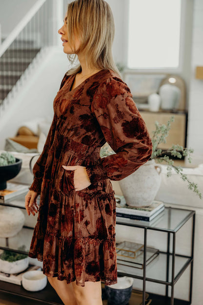 Opal Dress in Hazel Flora- Misses (XS-XL)