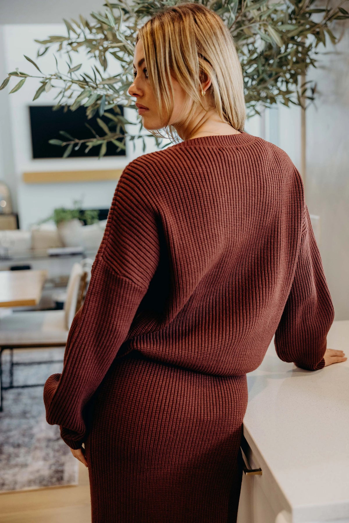 Oversized Sweater in Maple- Misses and Plus (XS-2X)