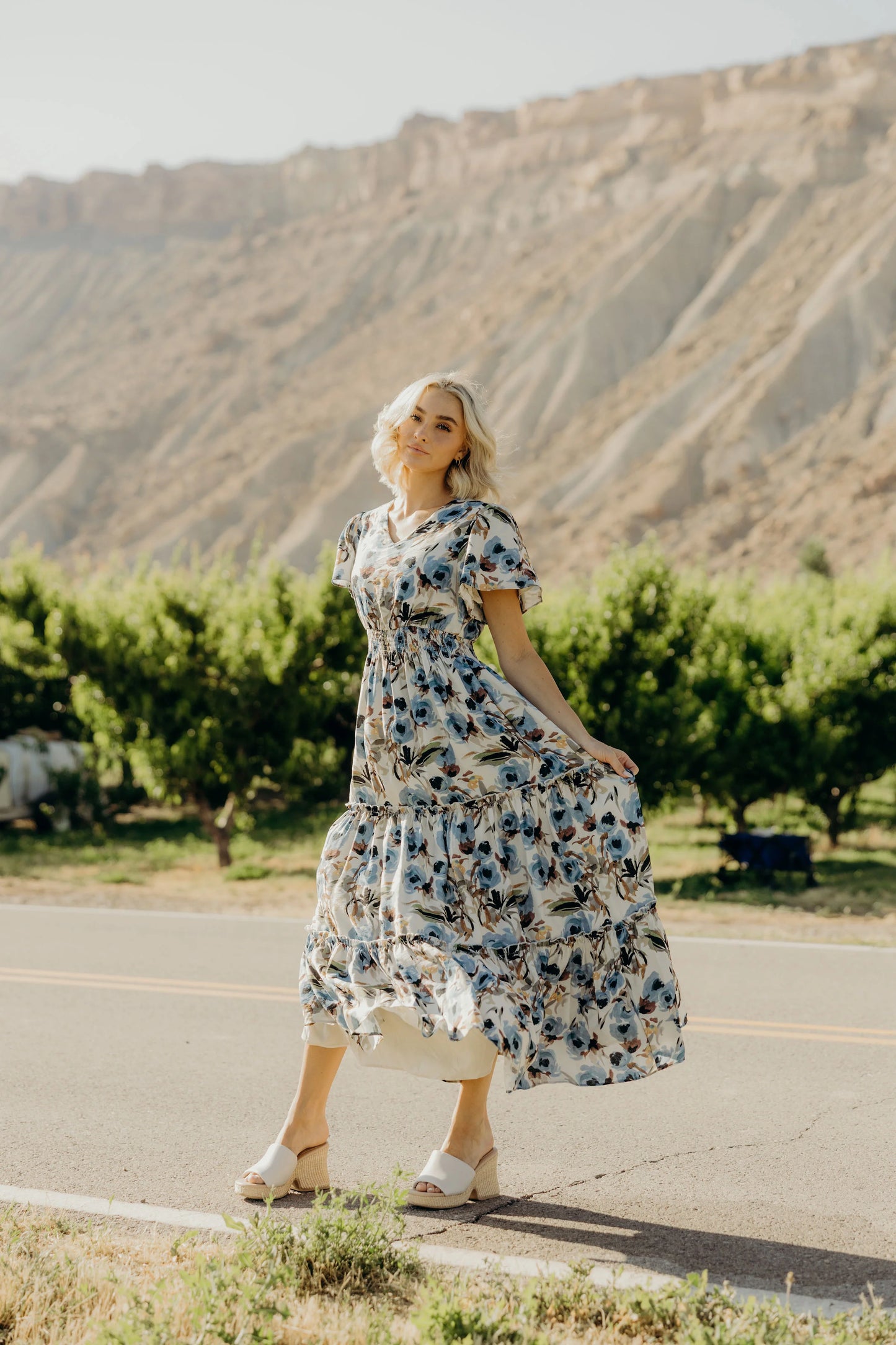 Eden Dress in Summer Sky- Misses and Plus (XS-4X)