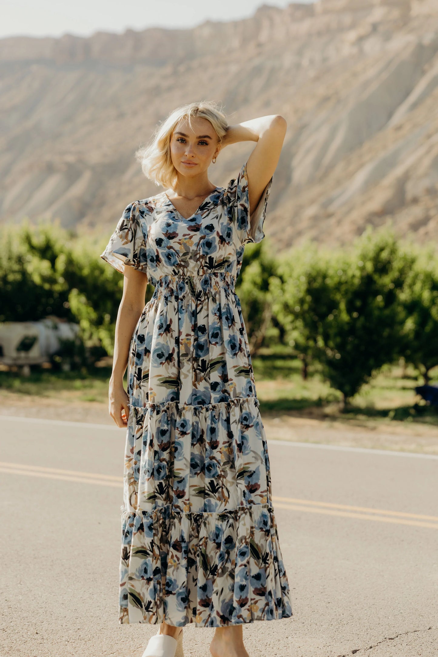 Eden Dress in Summer Sky- Misses and Plus (XS-4X)