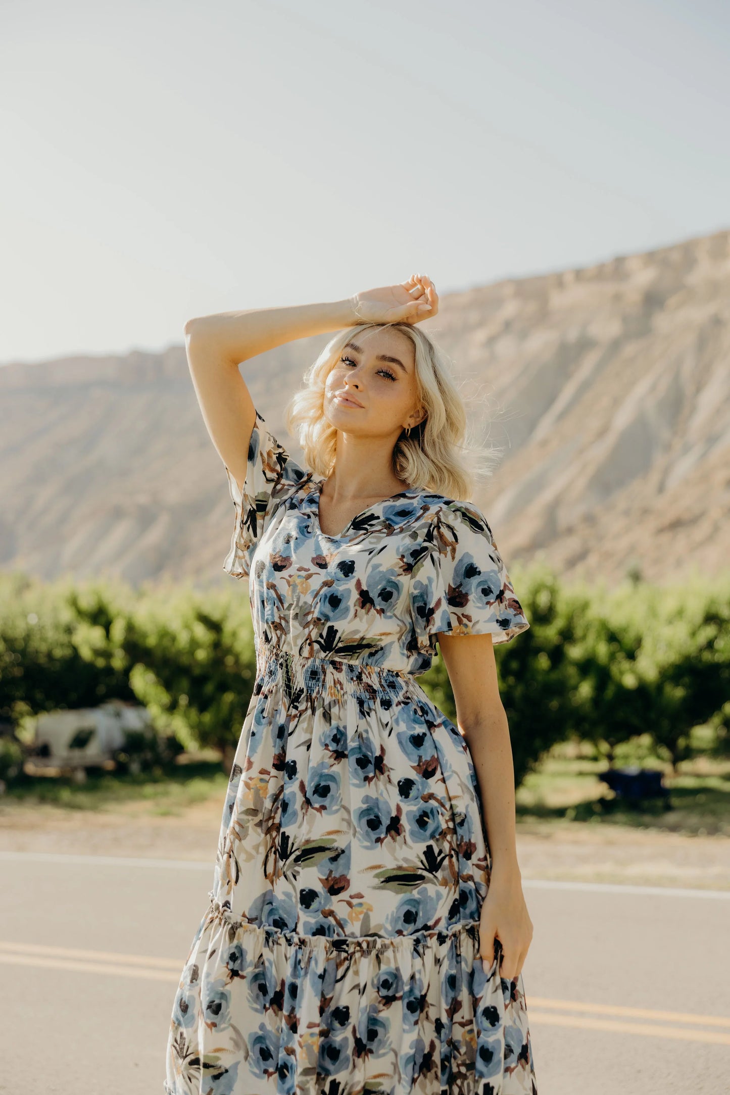 Eden Dress in Summer Sky- Misses and Plus (XS-4X)