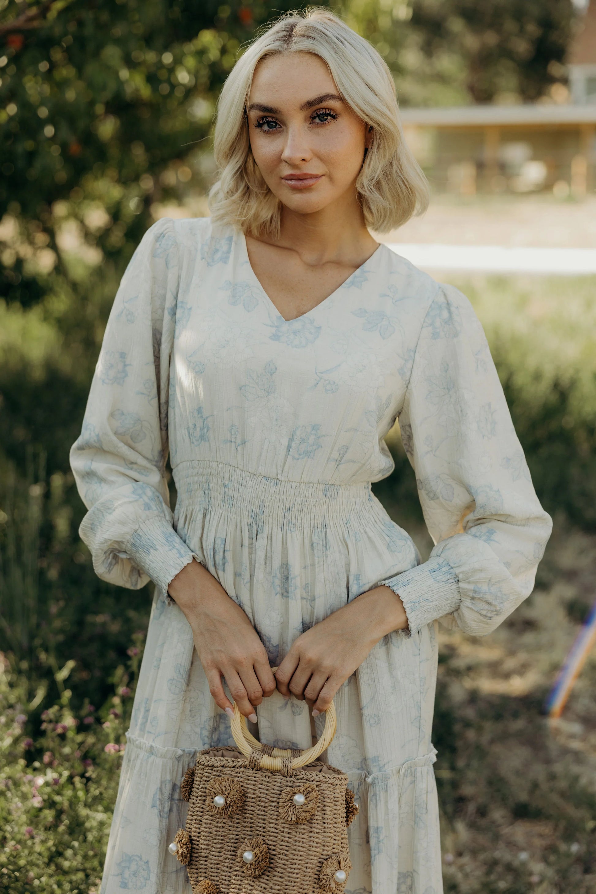 Jacey Dress in Heirloom Blue- Misses and Plus (XS-4X) Darlin's Modest Wear Jacey Dress in Heirloom Blue- Misses and Plus (XS-4X) Darlin's Modest Wear