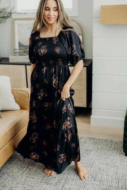 Indigo Dress in Bronze Petal- Misses and Plus (XS-4X)