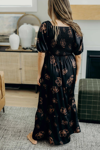 Indigo Dress in Bronze Petal- Misses and Plus (XS-4X)