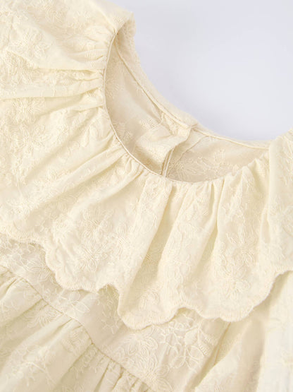 Adelaide Romper in Cream- Infant Girls (6M-24M)